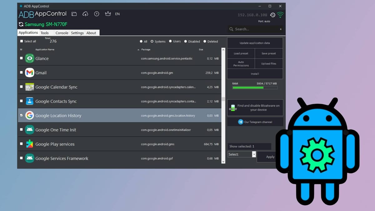 Fotografía que ilustra la noticia: ADB AppControl: la herramienta para desinstalar el bloatware de Android que se abre paso en tres versiones