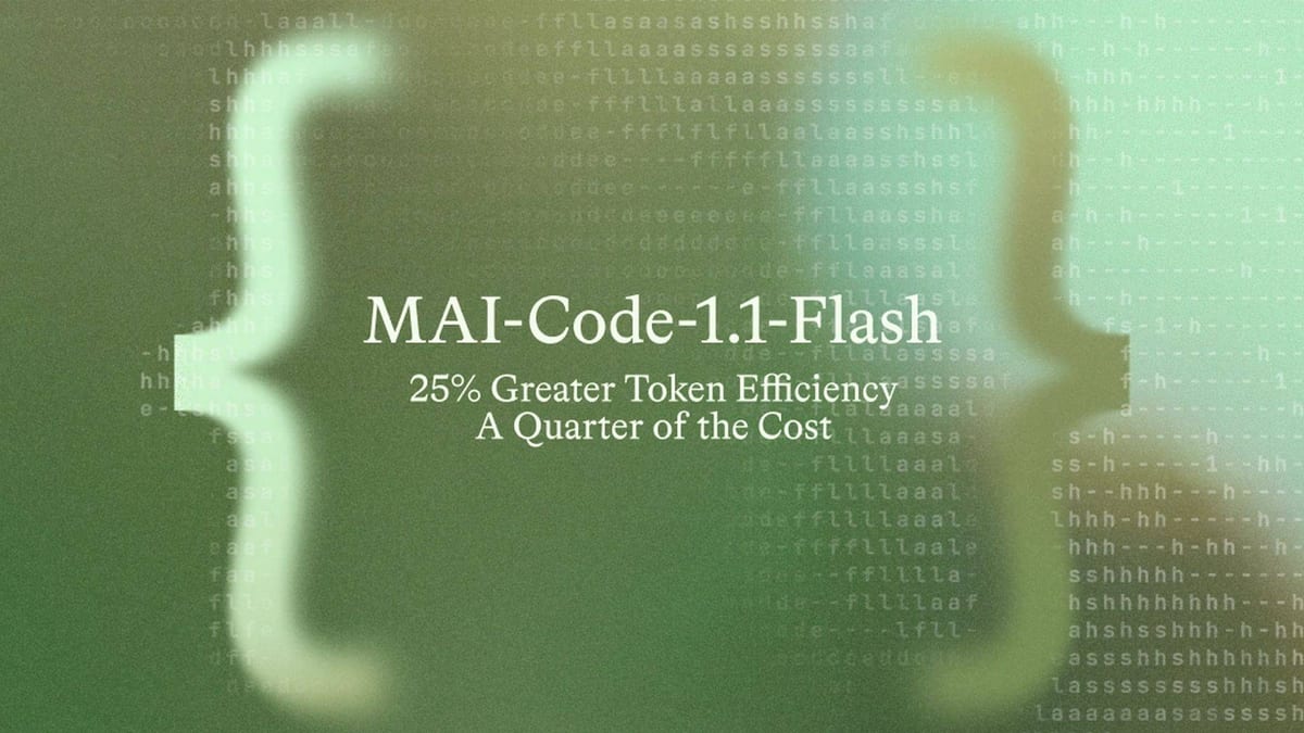Fotografía que ilustra la noticia: Microsoft lanza MAI-Code-1.1-Flash, un modelo de programación más barato y eficiente para GitHub Copilot