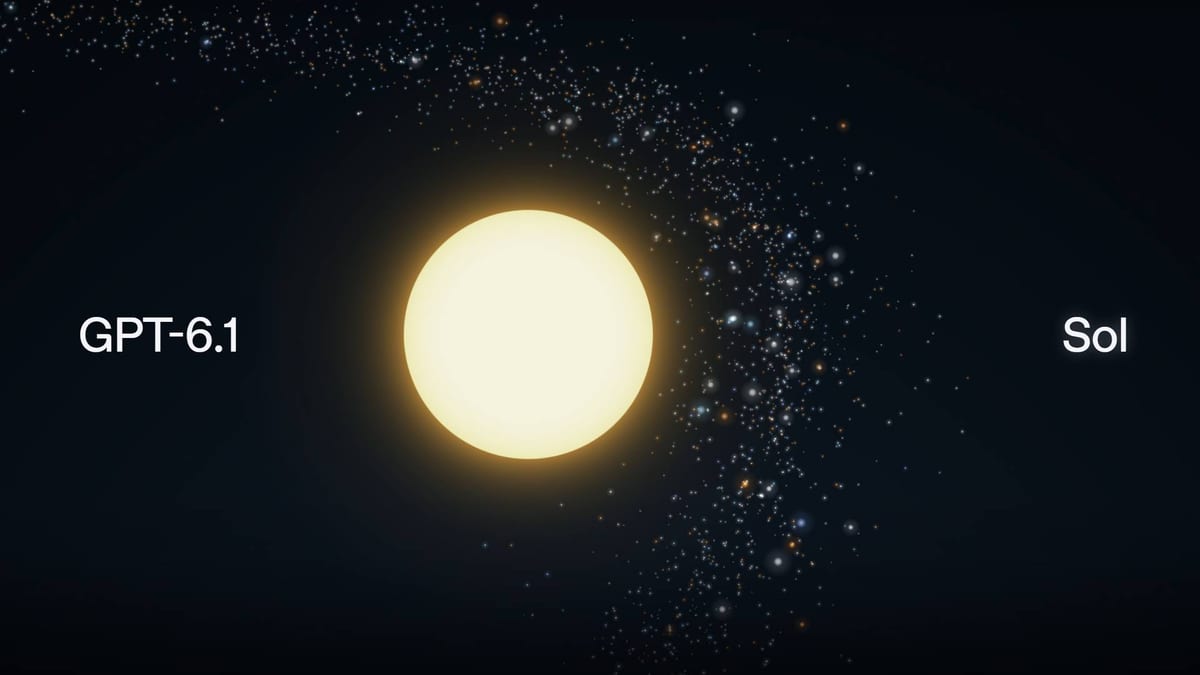 Fotografía que ilustra la noticia: OpenAI presenta GPT-6.1 Sol: rinde casi como Astra y cuesta cinco veces menos