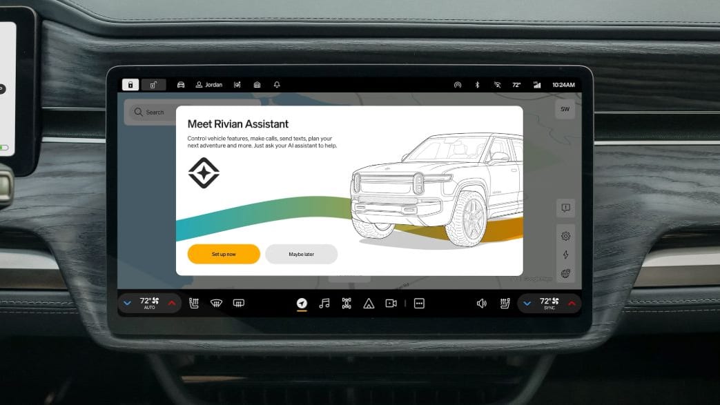 Fotografía que ilustra la noticia: Rivian estrena su propio asistente de IA integrado en el coche para no depender de Google ni Apple