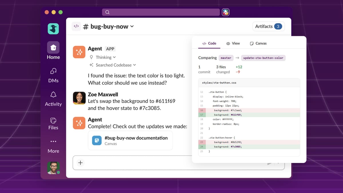 Fotografía que ilustra la noticia: Slack Code: los canales de programación con IA llegan a Slack para todo tipo de planes