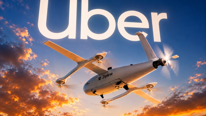 Fotografía que ilustra la noticia: Uber y Zipline sellan una alianza para llevar el reparto con drones a un millón de entregas diarias en EE. UU.
