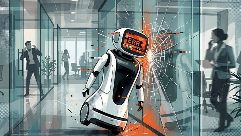 Fotografía que ilustra la noticia: Un método de la Universidad de Maryland mejora la percepción de los robots ante paredes de cristal